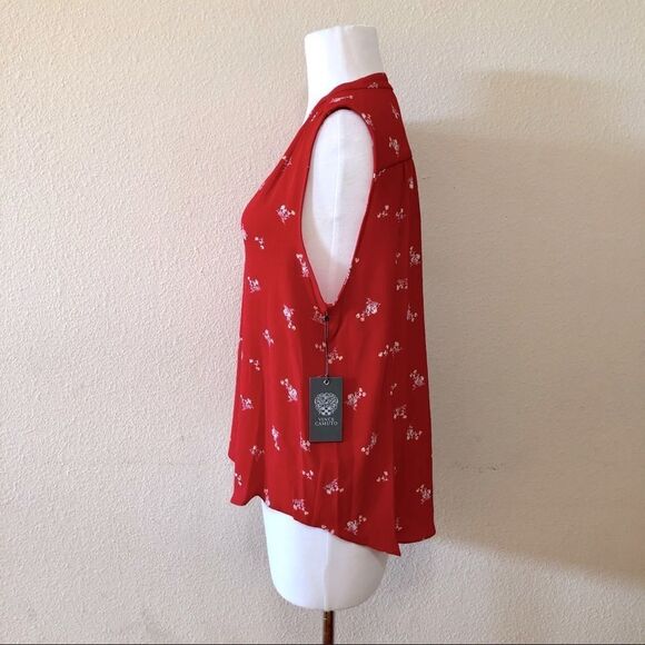 Vince Camuto Desert Bouquet Sleeveless Blouse Sz M - Picture 4 of 12